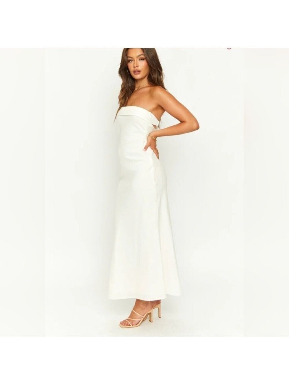 Beginning Boutique Summer Cream Midi Dress